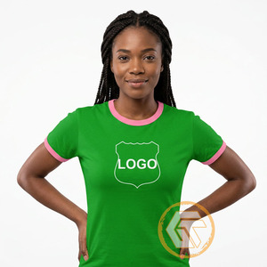 GREEK <b>TREASURES</b> Women's Alpha | Kapa Sorority Casual Eco-Friendly 100% Cotton Jersey Half Sleeve T-Shirt 180g Breathable High - Product Image 3