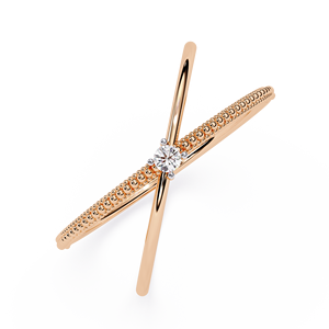 Hermoso Anillo Unisex de Oro de 10K con Diamante de Laboratorio de Corte Redondo, Certificado por IGI, para el Lujo Diario y Eventos Especiales - Product Image 3