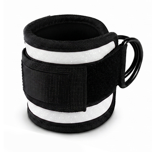 Sangles de levage en néoprène avec fermeture Velcro, sangle de cheville pour musculation avec anneau en D, motif camouflage, réglable et rembourrée pour l'exercice - Product Image 3