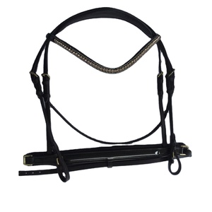 บังเหียนหนังขี่ม้าบุนวมนุ่มทนทานประดับคริสตัลผู้ผลิตชั้นนำขายส่ง - Product Image 3