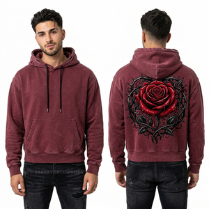 Sudadera con capucha azul vintage para hombre al por mayor, con gráfico de pareja en acuarela personalizado, estilo streetwear, oversize, con dobladillo desgastado y forro polar - Product Image 6