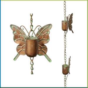 Cadena de Agua Decorativa para Techo, Diseño Geométrico Verde Esmeralda Moderno, Adorno Artístico para Drenaje de Agua - Product Image 2