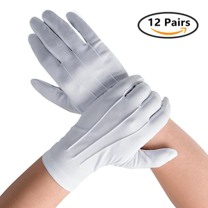 Jewelry Etiquette Work White Cotton Dot <b>Gloves</b> Dust Proof and Waterproof Anti-cutting Thick Two - Product Image 1