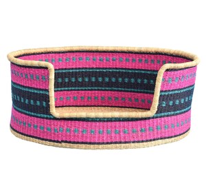 Lit pour chien en rotin et jonc de mer naturel, écologique, panier en fibres végétales pour animaux, été et hiver, King Craft Viet, maison pour animaux de compagnie, salon - Product Image 3