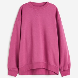 Sweat-shirt oversize pour femme, sans poches, en coton durable, pour la gym, le sport et le streetwear, vente chaude - Product Image 1