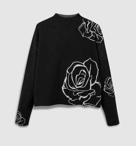 Breathable Graphic Knitted Design Sweater Soft Breathable Autumn Sweater - Versatile <b>Long</b> Sleeve Solid Color Ladies Jumper - Product Image 6