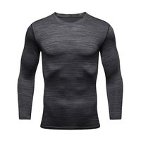 T-shirt Rash Guard MMA à manches longues personnalisé, best-seller, séchage rapide, vêtements de sport, faible MOQ, prix bas pour hommes