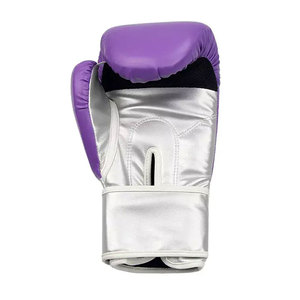 Gants de boxe en cuir PU bleu avec fermeture Velcro, sangle de poignet réglable pour l'entraînement des adultes - Product Image 6