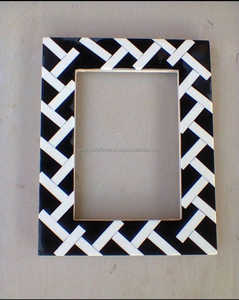 Cadre photo en os incrusté fait à la main, écologique, design géométrique unique et luxueux pour la décoration de la maison, du bureau et des murs - Product Image 4