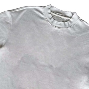 Oversized <b>Men's</b> Casual Short Sleeve <b>Collarless</b> <b>Shirt</b> Solid Color 100% Cotton Knitted Fabric Eco-Friendly Summer Breathable - Product Image 5