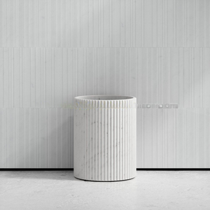 Cubo de Basura Moderno de Mármol Blanco y Negro, Cubo de Basura de Piedra para Baño, Cocina, Oficina, Decoración - Product Image 2