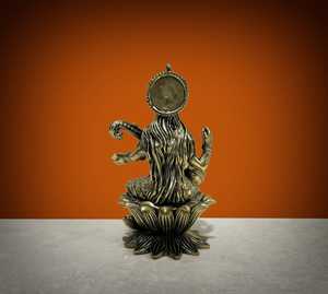 Handcrafted Brass Saraswati <b>Statue</b> Wax Casting Goddess Saraswati Idol for Home Decor - Product Image 2