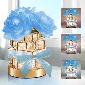 Lampada da Tavolo Romantica a Forma di Rosa, 3 Colori, Dimmerabile, Ricaricabile, Senza Fili, con Controllo Touch, Regalo in Cristallo per Fidanzata o Moglie - Product Image 1