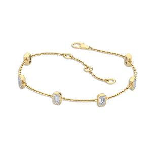 Pulsera Moderna con Diamantes Cultivados en Laboratorio, Corte Esmeralda, 0.97 ct, Biselado, Oro Rosa - Product Image 6