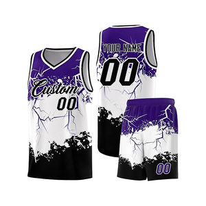 Uniformes de Baloncesto de Poliéster, Jersey y Pantalones Cortos Personalizados, Transpirables, de Secado Rápido, con Detalles Reflectantes, Conjunto Sublimado para Equipo - Product Image 1