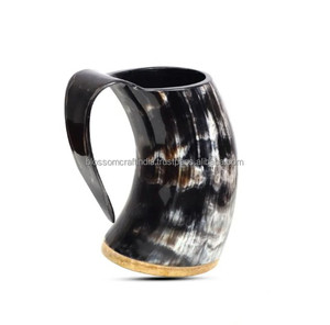 Handcrafted Premium Buffalo Horn <b>Mug</b> Rustic Natural Material Elegant Texture Unique Traditional Decorative Piece - Product Image 2