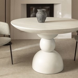 Table à manger Vandana Hexa Aureo en bois de manguier (Ø120 cm) - Product Image 1