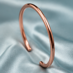 Handcrafted Polished Solid Copper Round <b>Wire</b> Bangle Cuff Magnetic Pure Copper Bracelet Exquisite Metal Jewelry - Product Image 5