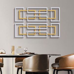 Set di decorazioni da parete moderne in oro e argento, - Product Image 1