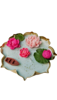Bougie d'aromathérapie Lotus Urli 4,5 pouces, artisanale, en cire de soja biologique, écologique, design floral, personnalisable, Noël et Diwali