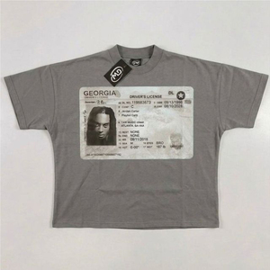 Camisetas de algodón con cuello redondo para hombre, estilo Hip Hop, verano, Y2K, elementos de moda urbana, camisetas holgadas de manga corta para parejas - Product Image 5