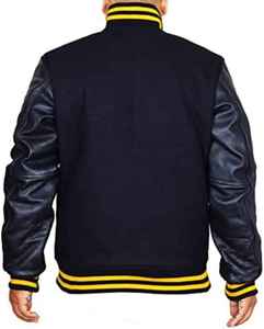 Chaqueta Varsity Personalizada de Alta Calidad para Hombre, con Mangas de Cuero, Estilo Béisbol, Chaqueta Letterman - Product Image 2