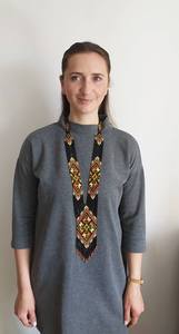 Collar de Cuentas Colorido Estilo Boho de la Tribu Hutsul de Uttar Pradesh, Collar Tradicional Étnico Folclórico Vintage para Mujer, Regalo para Bodas y Fiestas - Product Image 5