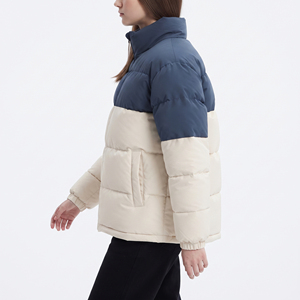 Chaqueta Acolchada Transpirable para Mujer con Bloques de Color, Cuello Alto, Manga Larga, Cálida para Invierno y Actividades al Aire Libre - Product Image 6