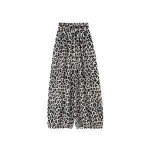 Women's Leopard Print High <b>Waist</b> Loose Casual <b>Trousers</b> Breathable Summer Wide-Leg Pants - Product Image 4