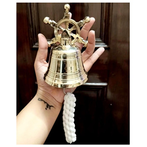 Cloche en laiton haut de gamme au design moderne, cloche de bienvenue en laiton de qualité supérieure, idéale pour la décoration intérieure, les entrées de jardin, les espaces nautiques et les temples. - Product Image 1
