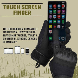Full Finger Racing Gloves Nylon Non-<b>Slip</b> Adjustable Wrist Strap Outdoor Activities Unisex - Product Image 3