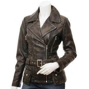 Nouvelles arrivées : vestes en cuir véritable personnalisées pour femmes, automne, satin, prix bas, dernière mode, en gros. - Product Image 1