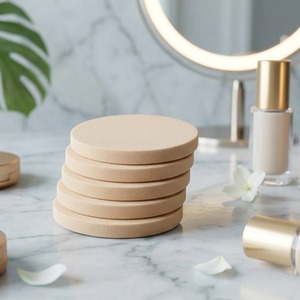 ฟองน้ำรองพื้นนุ่มสำหรับ K-ESSENTIALS, ฟองน้ำเครื่องสำอางทรงหัวใจรูพรุนไมโครสัมผัสนุ่ม - Product Image 2