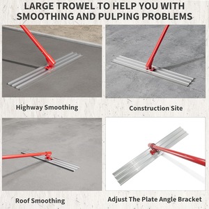 Concrete Bull Float, Aluminum Magnesium, 48 x 8" Square End <b>Tool</b> with 4 Extendable Red Poles,Adjustable bracket,Durable <b>Tool</b> Kit - Product Image 4