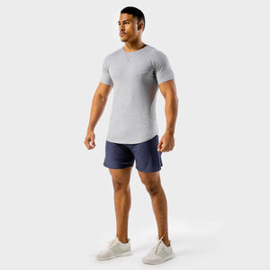 Camisetas Deportivas de Punto de Primera Calidad para Hombre, Camisetas de Gimnasio 100% Algodón, Ligeras, de Secado Rápido, con Logotipo Personalizado - Product Image 2