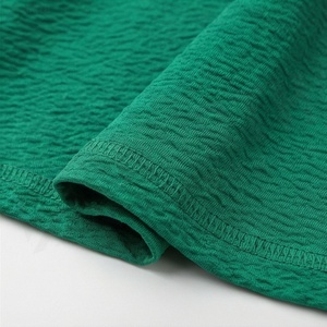 Jupe courte trapèze verte pour femme, taille élastique, plissée, couleur unie, respirante, en polyester, pour toutes les saisons - Product Image 6