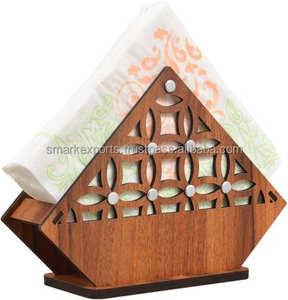 Large size handcrafted wooden napkin box with rich tone and seamless slot for easy refill and everyday access - Product Image 5