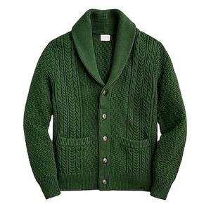 Cárdigan de Punto de Invierno para Bebés, de Algodón/Acrílico Grueso, de Manga Larga, con Cuello Solapa, Estilo Chal, para Niños - Product Image 3