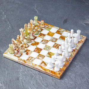 Handmade <b>Wooden</b> & Resin <b>Chess</b> <b>Set</b> for Children-Foldable Design Various Colors Available From India - Product Image 1