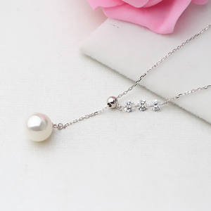 Collar con Colgante de Plata S925 para Mujer, Cadena Ajustable para Clavícula con Soporte para Perla Vacía para Joyería DIY - Product Image 5