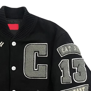 แจ็คเก็ตวาร์ซิตี้ผู้ชายปักลายเชนิลล์ขนสัตว์คุณภาพสูงสั่งทำพิเศษจาก MKB Enterprises ขายดีที่สุด ระบายอากาศได้ดี แห้งเร็ว - Product Image 2