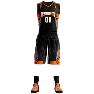 Vente en gros Uniforme de basket-ball unisexe Ensemble de jeunes personnalisé entièrement par sublimation Costume de bande avec logo OEM anti-XXS pour l'été - Product Image 3