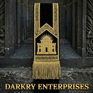 Faja Masónica de Terciopelo Azul con Bordado a Mano de Hilo de Oro Personalizado, Emblema G de Compás Cuadrado y Flecos Dorados para Maestro Masón - Product Image 5