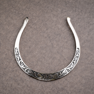 Wholesale Stainless Steel Engraved Hasli <b>Choker</b> Necklace for Women <b>Silver</b> Western Floral Torque Collar Necklace Fashion Jewelry - Product Image 1