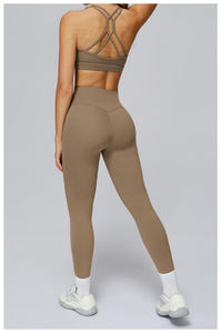 Conjunto Deportivo de 2 Piezas para Mujer, Personalizado, Sin Costuras, Cintura Alta, Ecológico, Transpirable, Leggings de Yoga, Ropa Deportiva de Invierno - Product Image 3