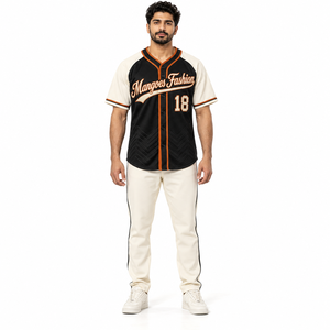 Camiseta de Béisbol Personalizada al por Mayor para Hombre y Mujer, 100% Poliéster, Transpirable, de Secado Rápido, Sublimada, Uniforme Deportivo de Equipo, Cuello en V, Manga Corta - Product Image 2