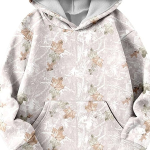 Sweat-shirt à capuche unisexe camouflage classique, 100% coton, doublé, respirant, vente en gros, avec poche, impression 3D - Product Image 6