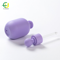 Fournisseur OEM Nouveau Design 20mm Violet Forme de boule en plastique Col en silicone moulé par injection pour pipette Bouchon compte-gouttes