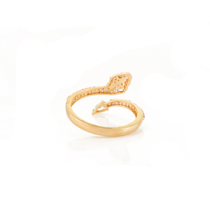 Meilleure Vente Bague Serpent en Or Jaune 14K Véritable avec Saphir Rose et Diamant, Design Unique, Bijou Animalier en Pierre Précieuse 100% Naturelle - Product Image 6