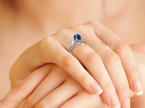Stunning Luxury <b>925</b> Sterling <b>Silver</b> Blue Stone <b>Ring</b> Brilliant CZ Pave Leaf Band Women Wedding <b>Ring</b> - Product Image 3